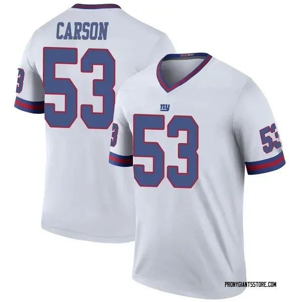 Men's Harry Carson New York Giants Legend White Color Rush Jersey ...