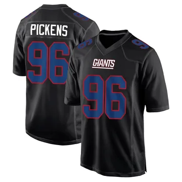 Men's Zacch Pickens New York Giants Game Black Carbon Fashion Jersey