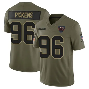 Youth Zacch Pickens New York Giants Limited Olive 2025 Salute to Service Jersey